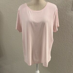 Croft & Barrow The Classic Tee Light Pink Women's Top XXL